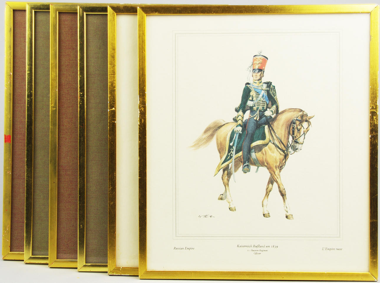 GRAFISKA BLAD, 6 stycken, militära tryck.