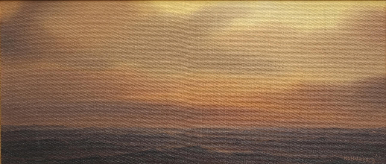 KARL GUSTAV HOLMBERG. Motiv från Nordsjön, olja på pannå, signerad och daterad -63.