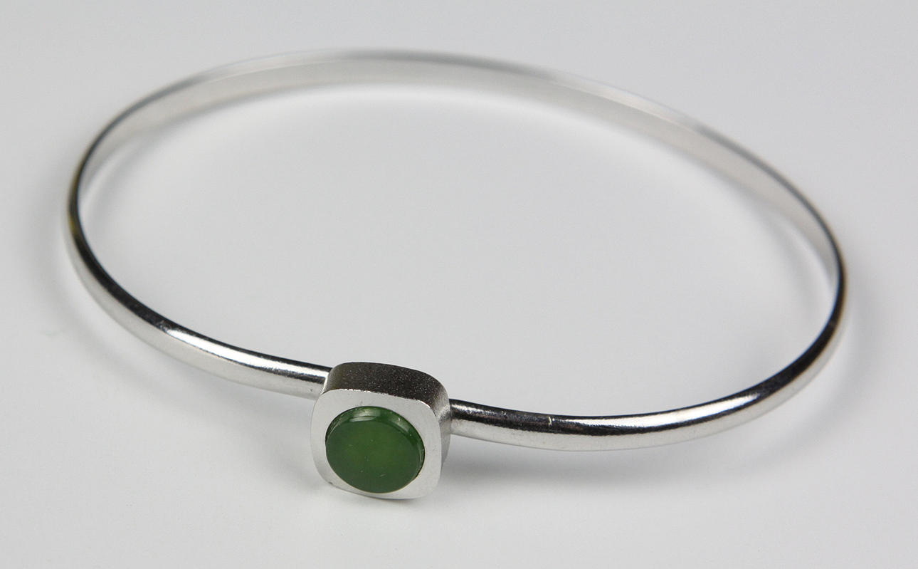 armband, jade, design, Theodor Klotz, silver 925.