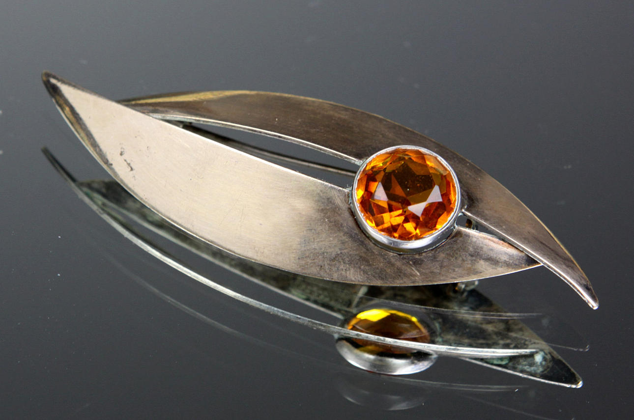 BROSCH, silverpläterad, omkring 1950.