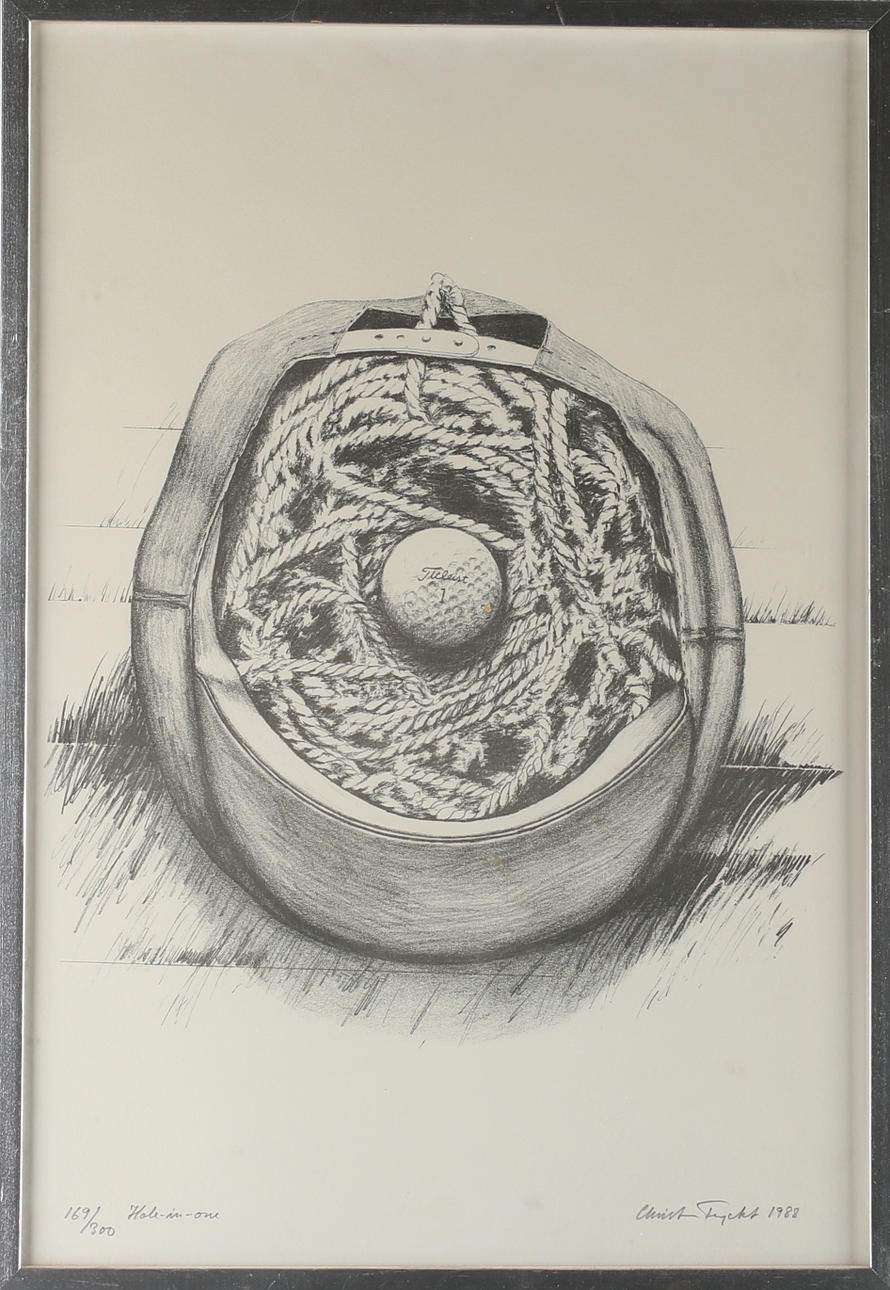 OIDENTIFIERAD KONSTNÄR. Golflitografier, "Albatross", "Hole in One", 2 st, signerade och daterade 1988 samt numrerade 169/300.