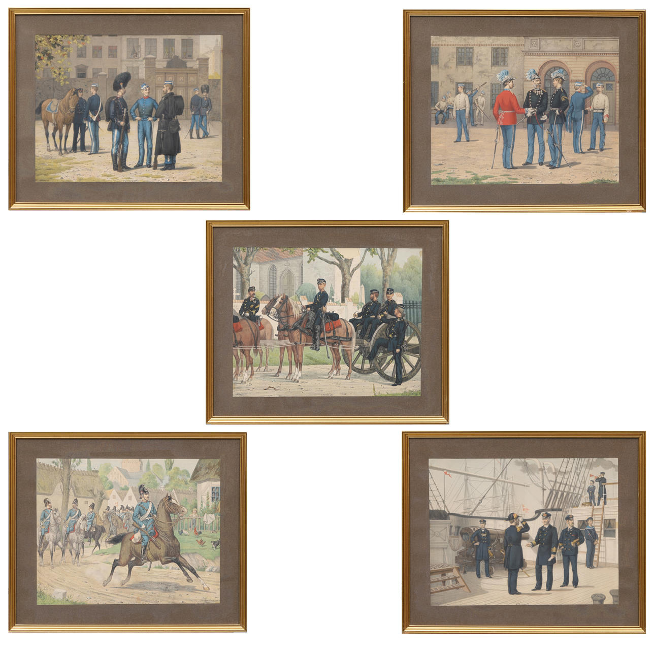 FIVE LITHOGRAPHS, by Gustav Brock, Ferslew & Co.