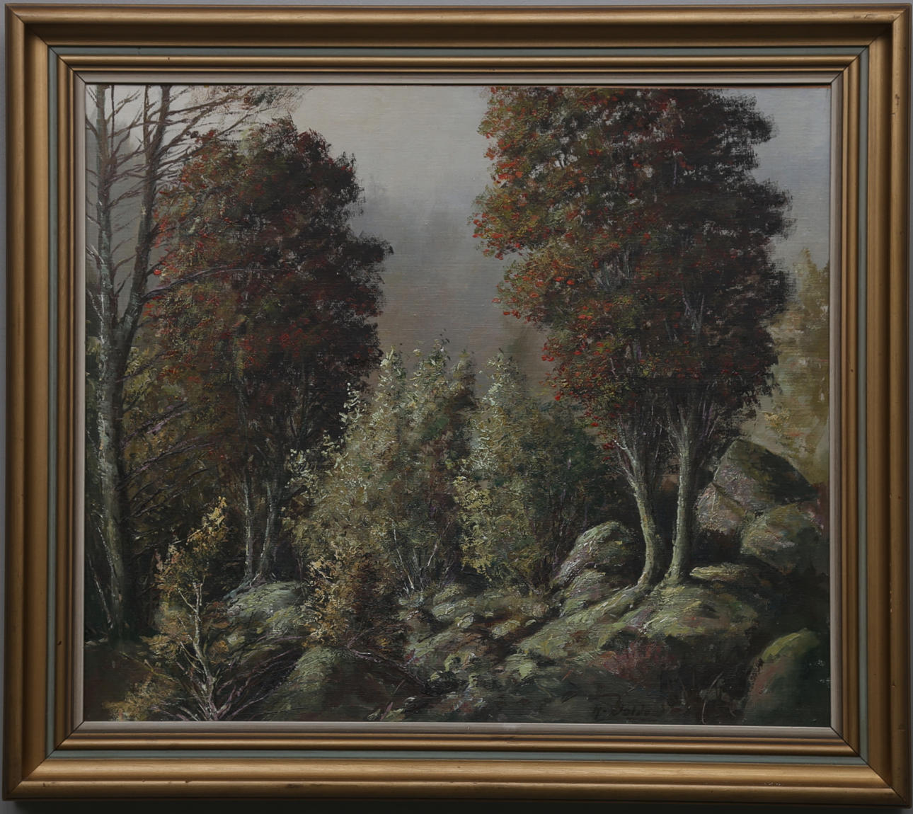 HARRY WALDOW. Olja på pannå, signerad.