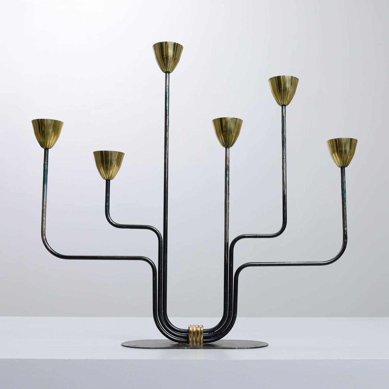 GUNNAR ANDER. Candelabra, Ystad Metall, 1950s/60s.