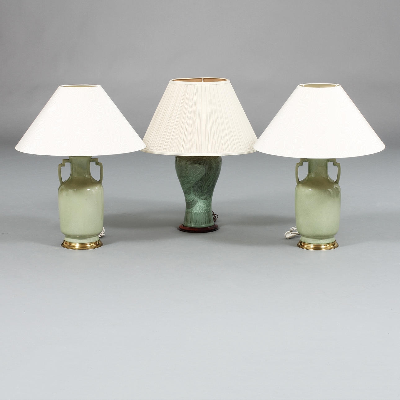 BORDSARMATURER, 3 st, porslin, 1900-tal.