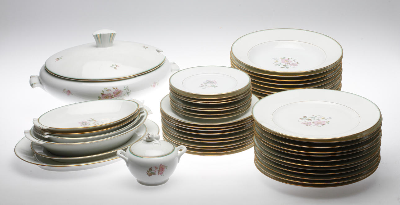 MATSERVISDELAR, 50 delar, porslin, Lidköping, 1900-tal.