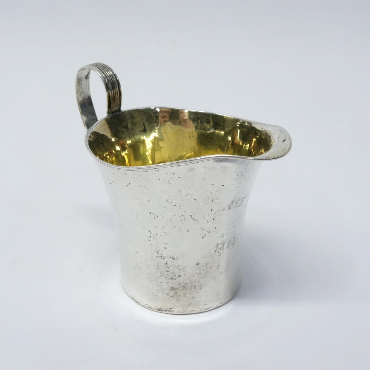 CREAM JUG SILVER 1800'S.