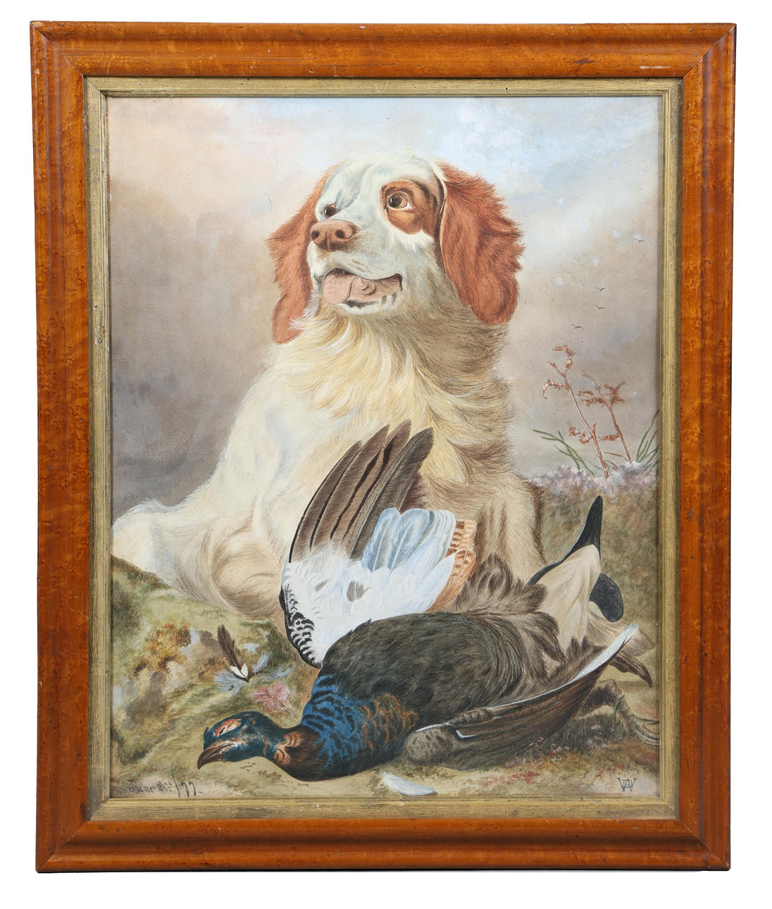 DANIEL ALEXANDER WILLIAMSON (1823-1903), SPANIEL MED RIPA.