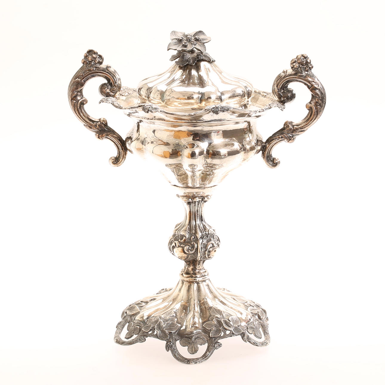 SOCKERSKÅL, silver, 1800-tal.