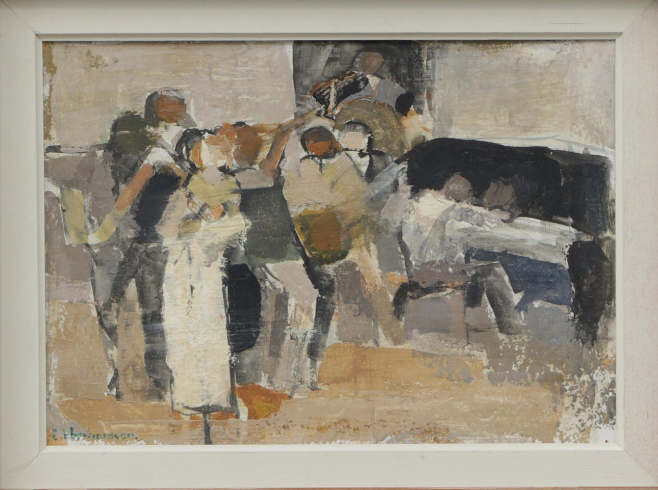EBBE EBERHARDSON. ÖL, auf Holz, signiert.