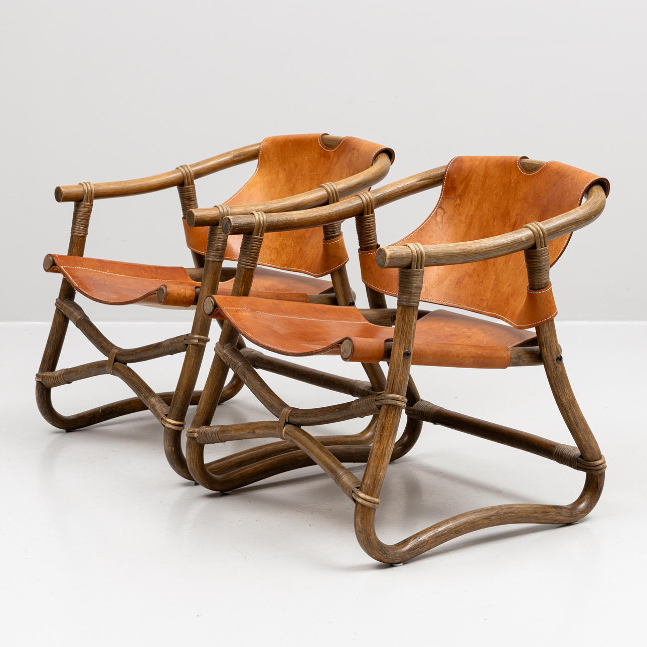 SESSEL, Bambus/Leder, Espri, IKEA 1976.