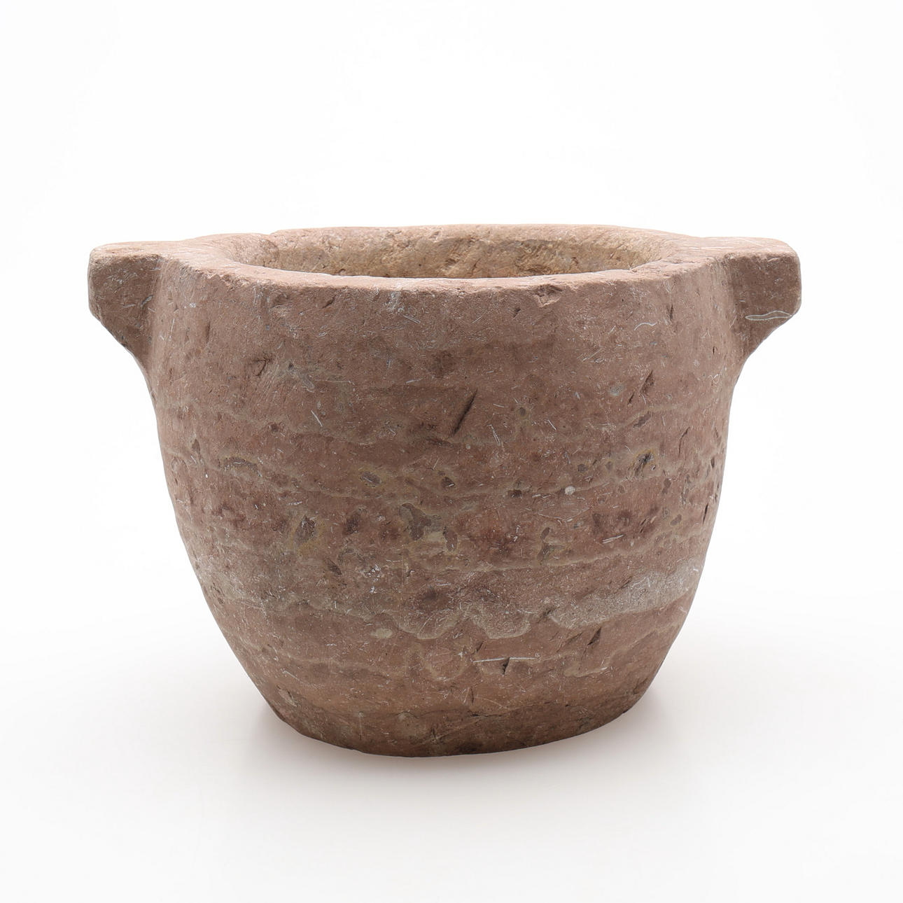 MORTERO, PIEDRA ISLEÑA, FORMA REDONDA, ANTIGUO.