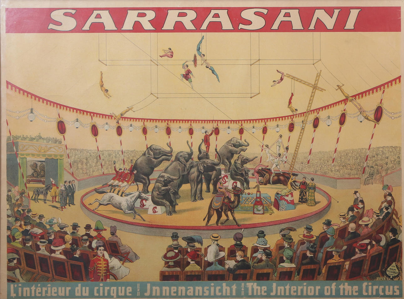 ADOLPH FRIEDLÄNDER. Lithografie. Zirkus Sarrasani.