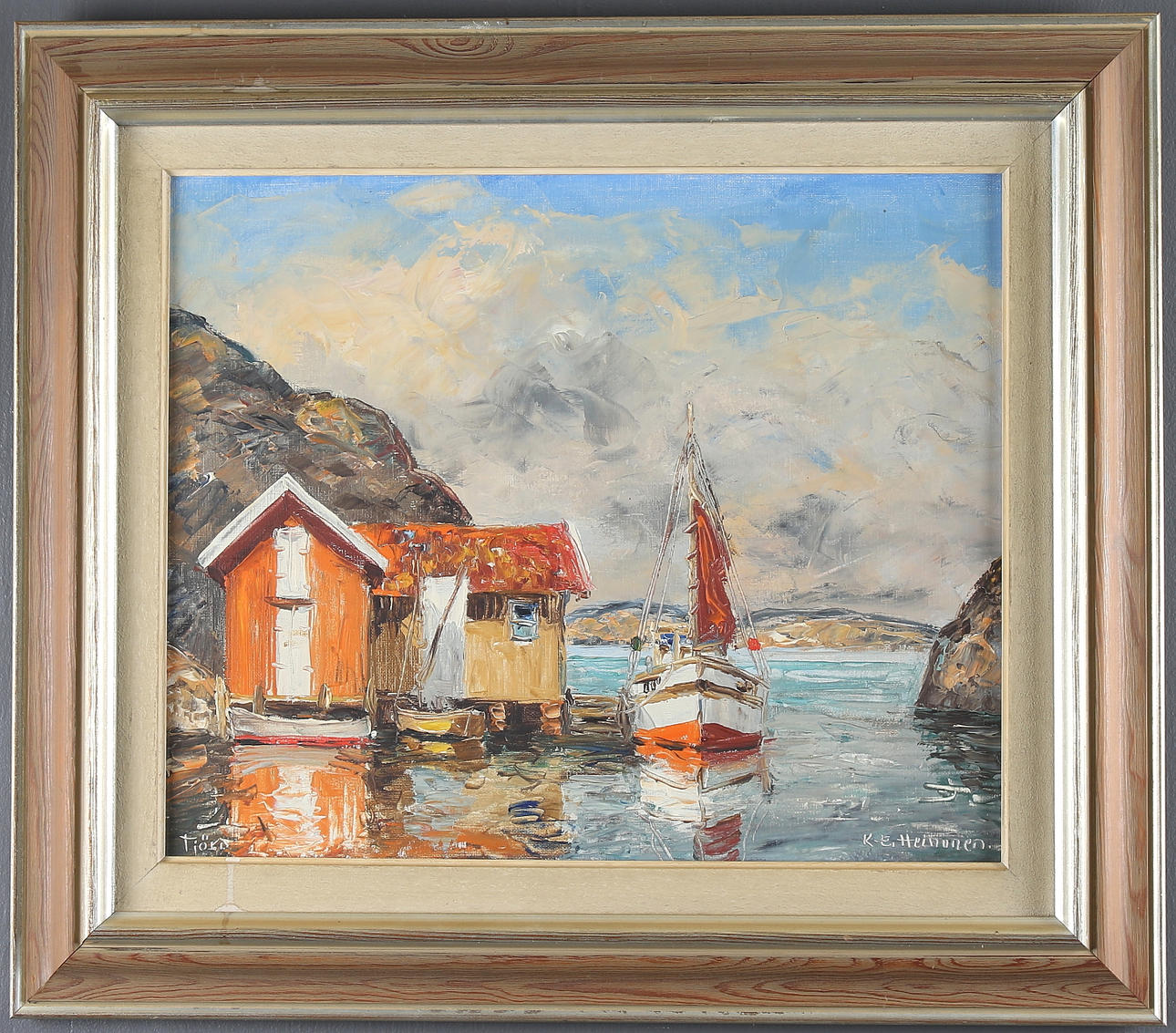 KURT ERIK HEINONEN. "Tjörn", olja på duk, signerad.