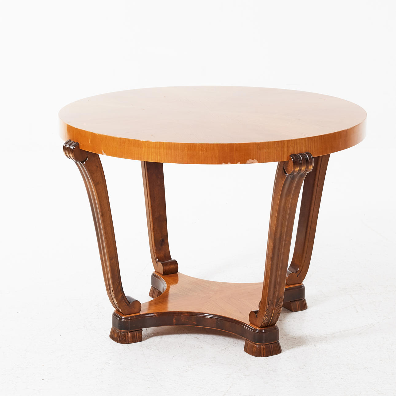 A 1930's art deco coffee table.