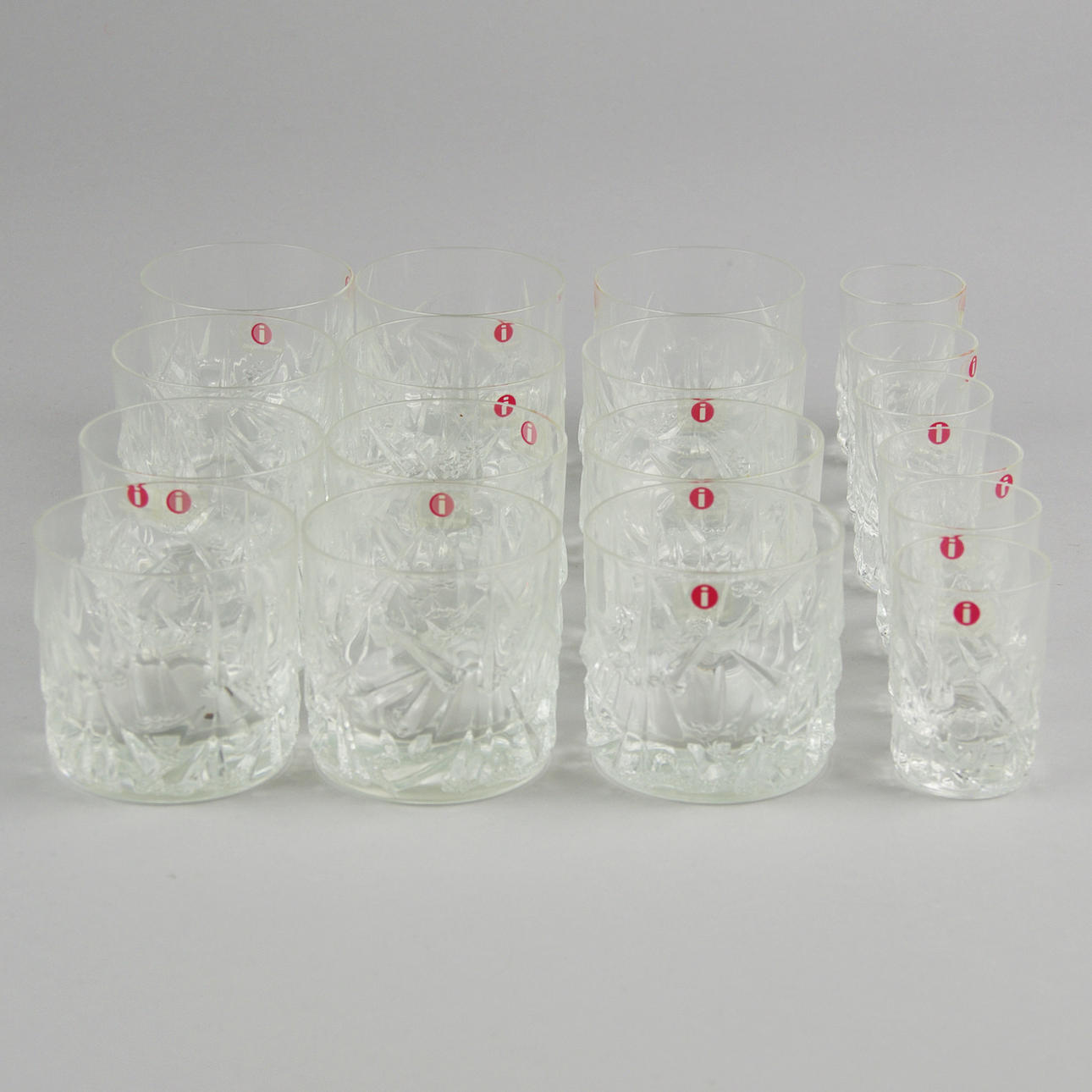 WHISKYGLAS SAMT SNAPSGLAS, 12+6 stycken, Iittala.