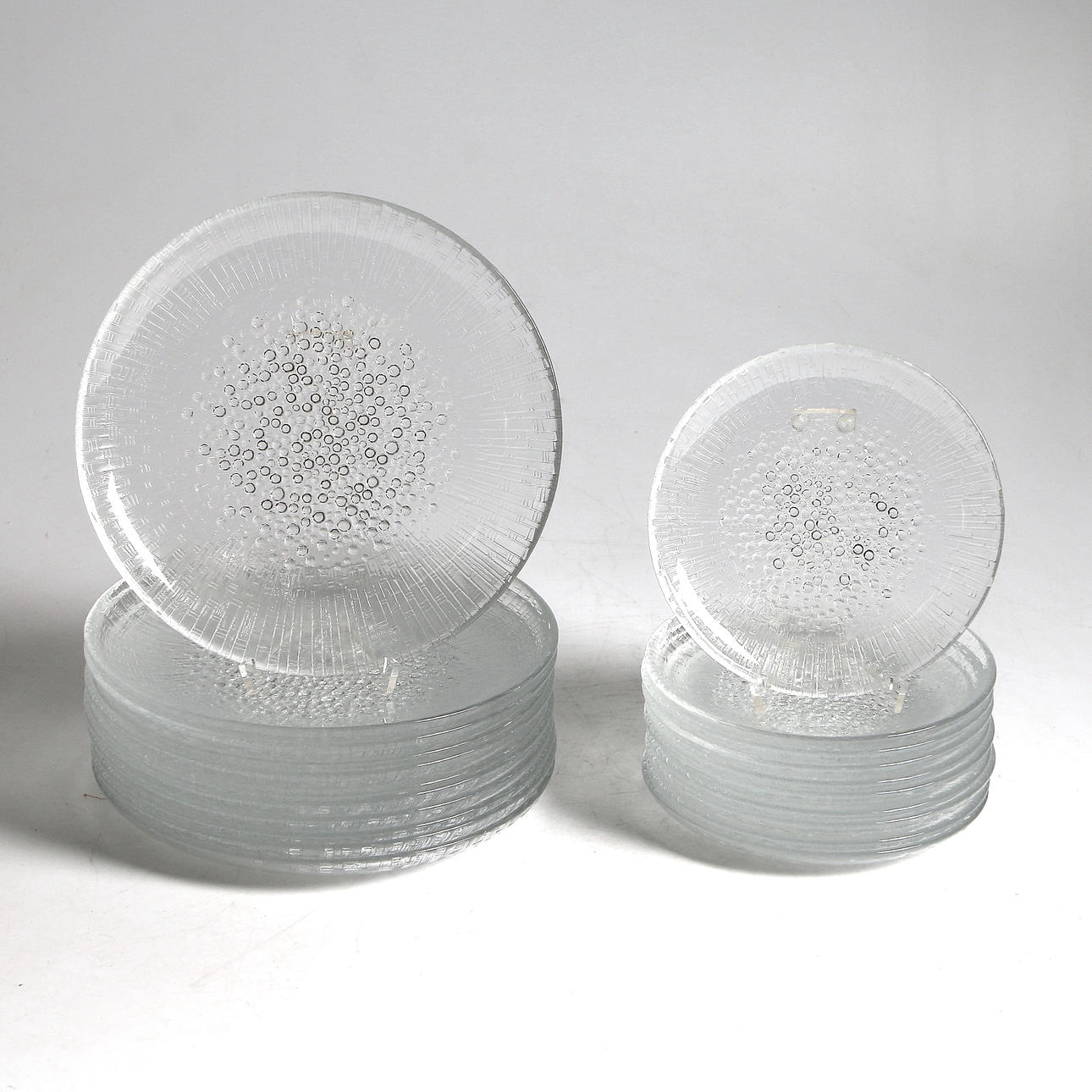 TALLRIKAR, 21 delar, glas, "Ultima Thule", Tapio Wirkkala, Iittala, 1900-tal.