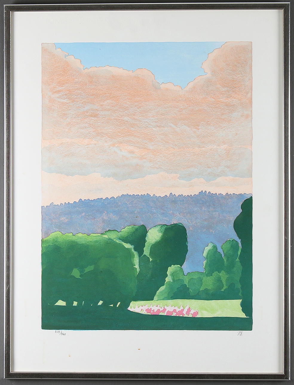 PÄR ANDERSSON. Sommarvy, färglitografi. Signerad och numrerad 212/460.