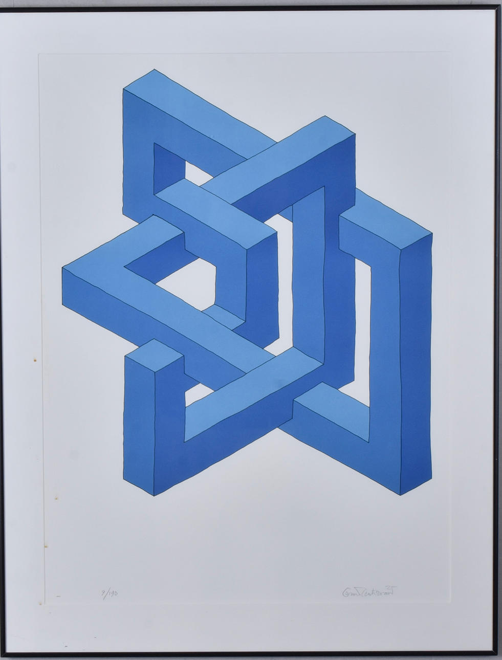 OSCAR REUTERSVÄRD. Farvelitografi.