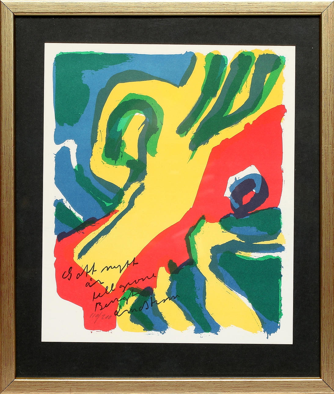 BENGT LINDSTRÖM. Litografi, signerad i plåten samt dedikation "Gott Nytt År", numrerad 110/200.