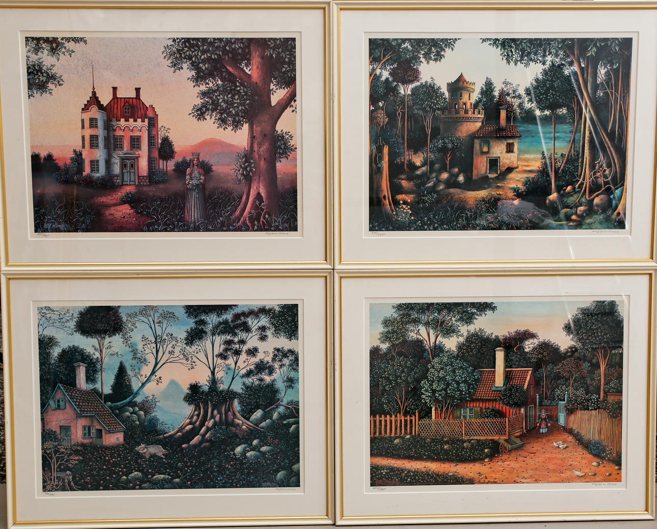 ULF HINDERS. Litografier, signerade, numrerade, daterade, 4st.