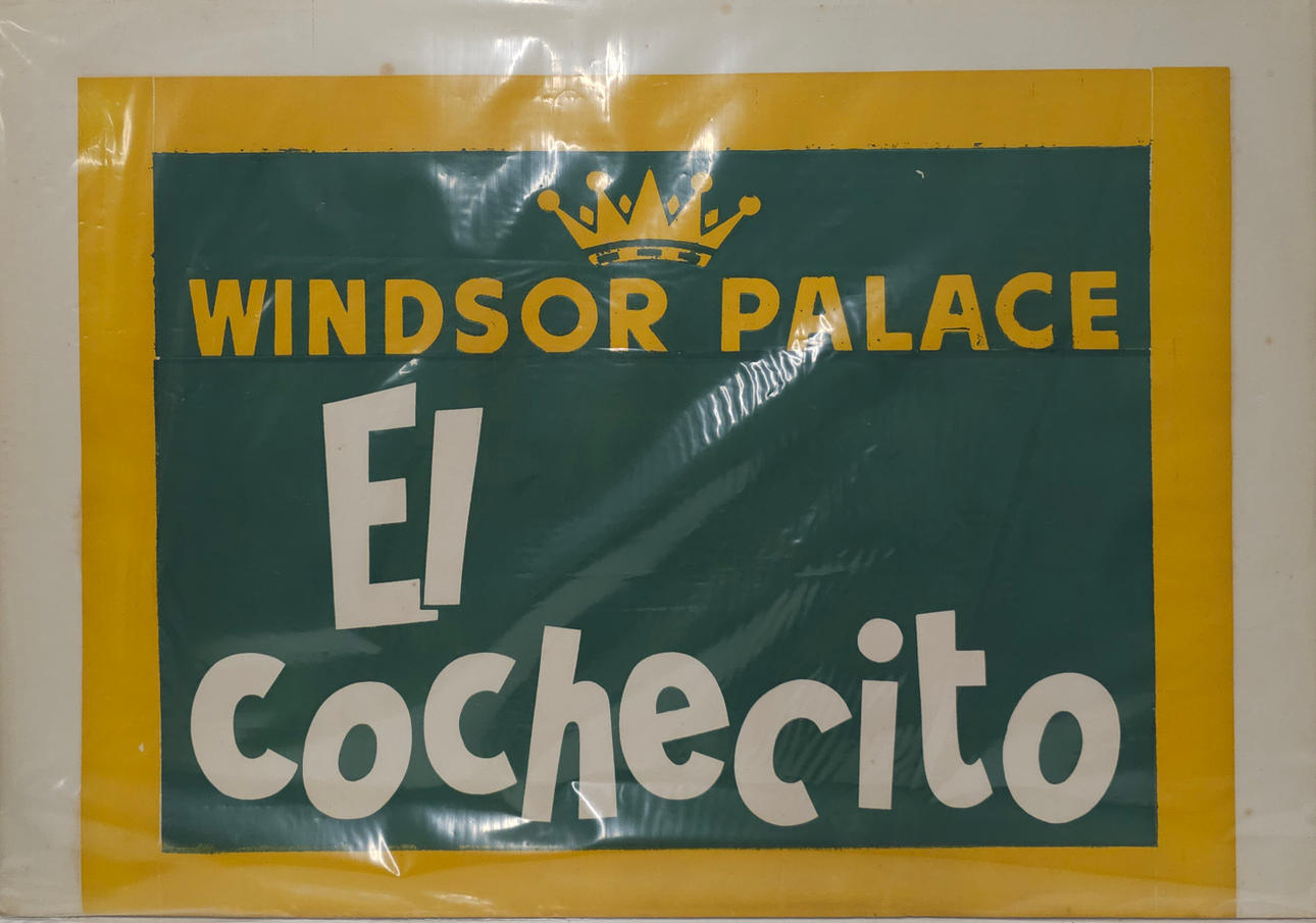 CARTEL ORIGINAL WINDSOR PALACE "EL COCHECITO".