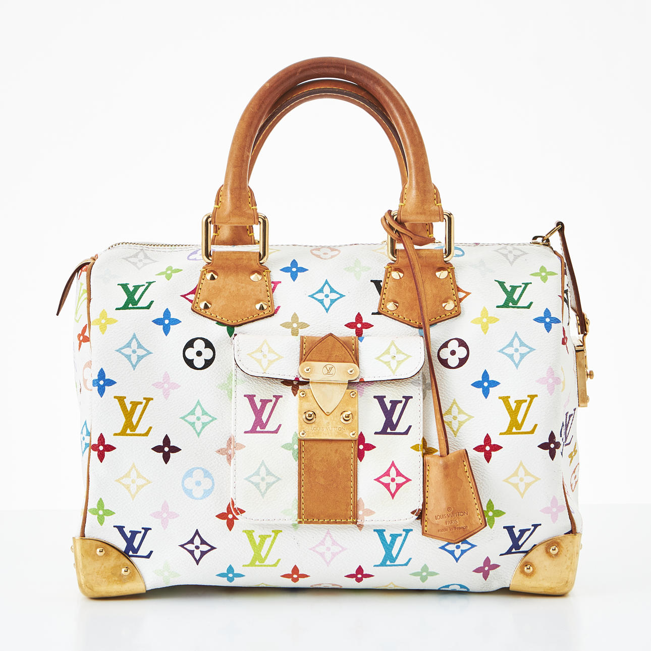 LOUIS VUITTON, Håndtaske, Hvid/ Multi Monogram Speedy 30, Frankrig 2003.