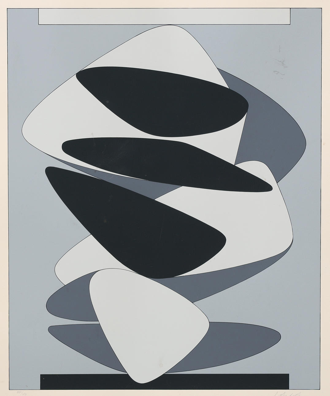 VICTOR VASARELY. Composition, lithograph, no. 194/250.