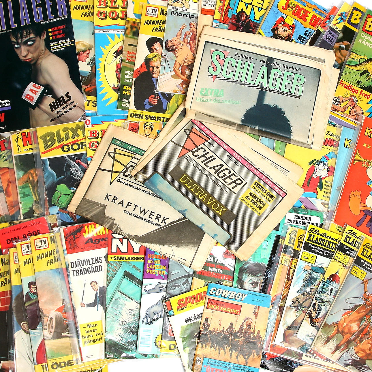 SERIETIDNINGAR, bl.a. Kalle Anka, Blixt Gordon, m.m. 1960-70-tal.