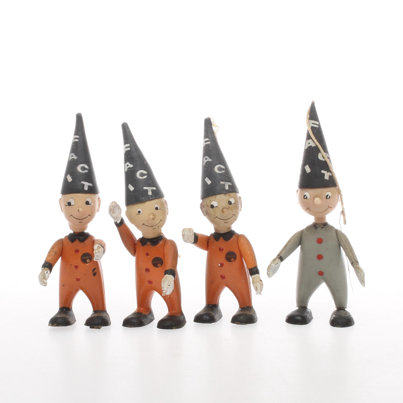 REKLAMFIGURER, 4 st, plast, Facitgubben, 1900-talets andra hälft.