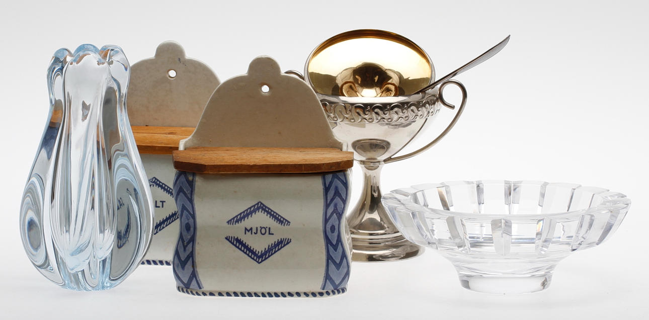 PARTI, glas och porslin, 5 delar.