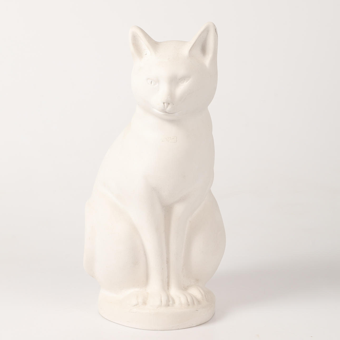 JANNE FRISK. Figurin, Råå-katten, gips, Helsingborg.