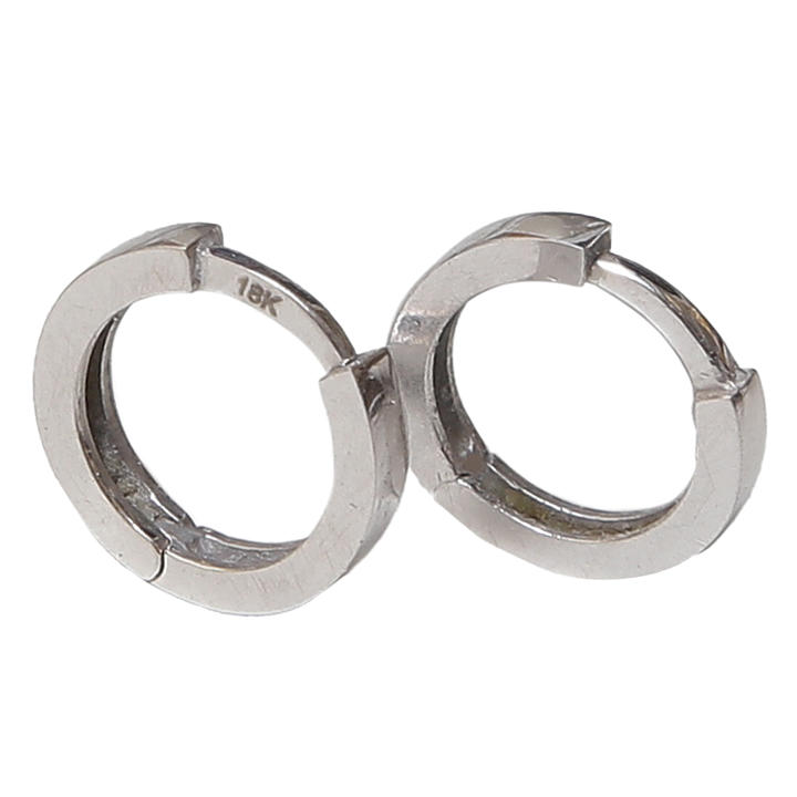 ÖRHÄNGEN "CREOLER" 18K VITGULD.