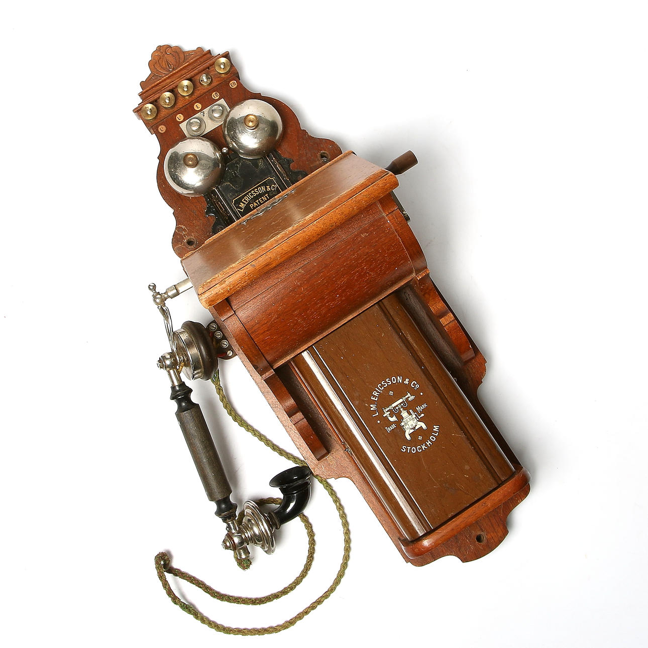 VÄGGTELEFON, LM Ericsson. Sekelskiftet 1900.