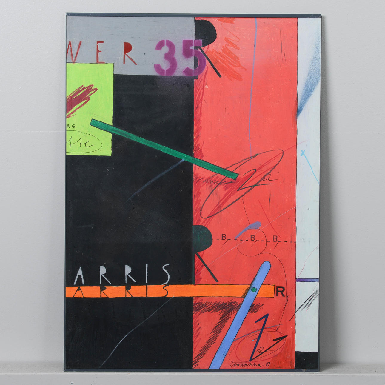 CAROUSCHKA STREIJFFERT. Composition, mixed media, signed.