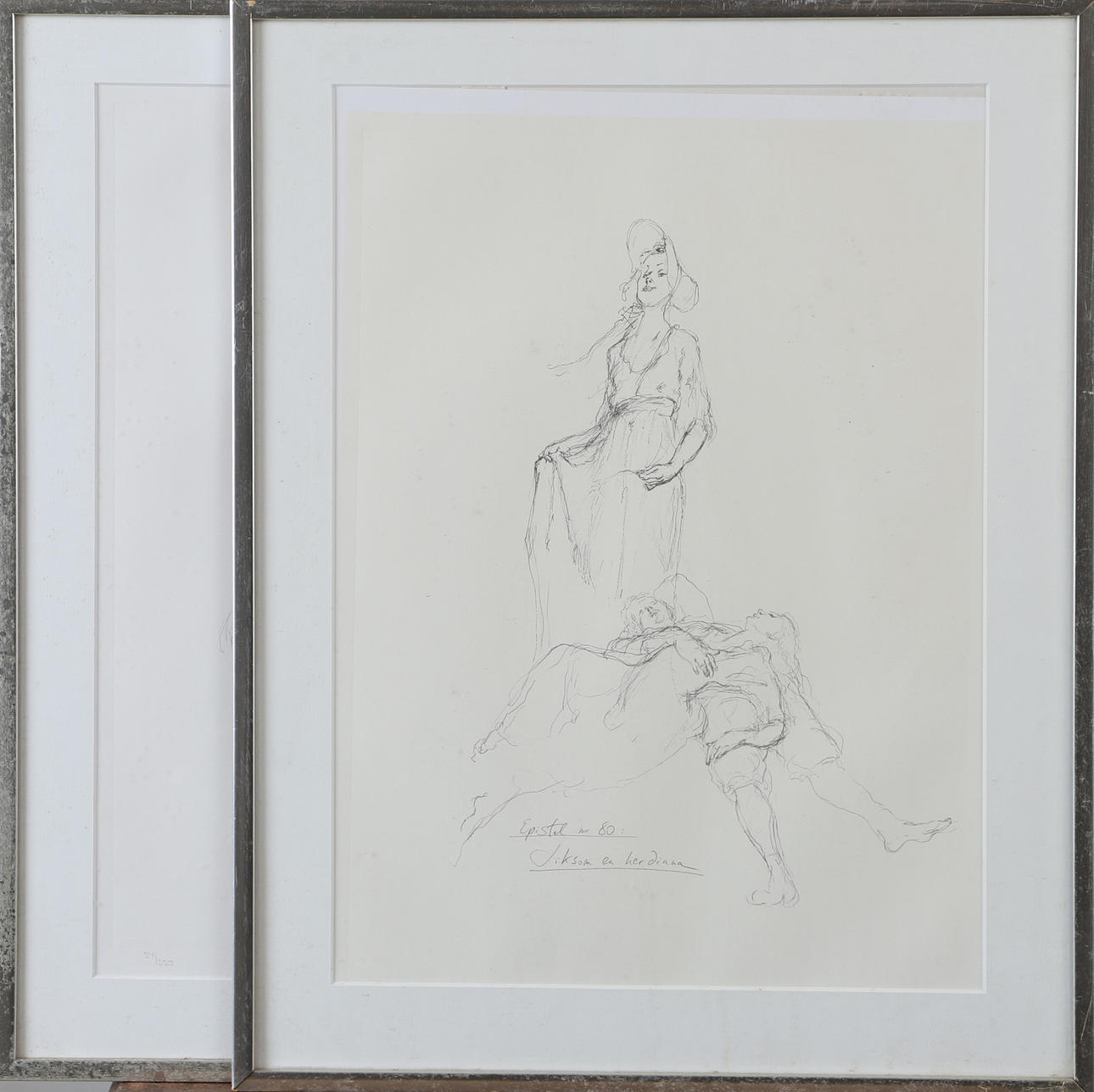 MARTIN LAMM. Litografier, 2 st, signerade.