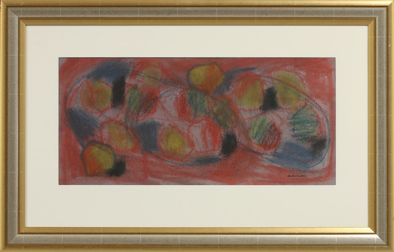 ELVINE OSTERMAN. Stilleben. Pastell, signerad.