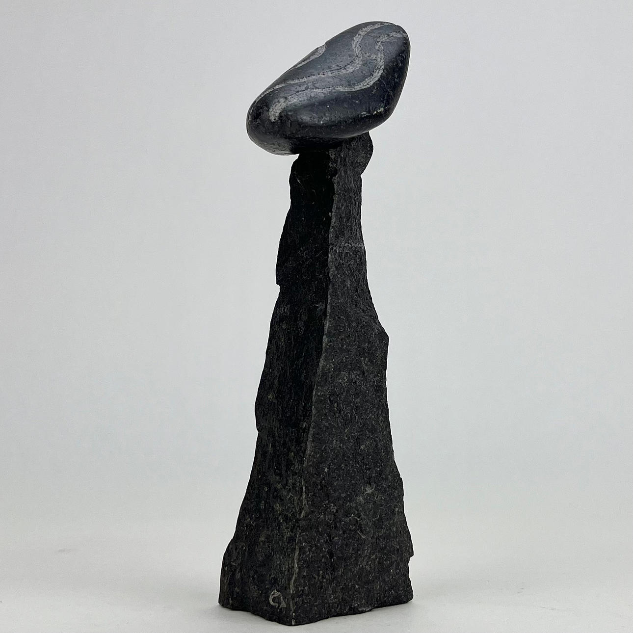 CALEVI TENOVAARA. “Procerus Floses”. Sculpture, stone, signed CT.