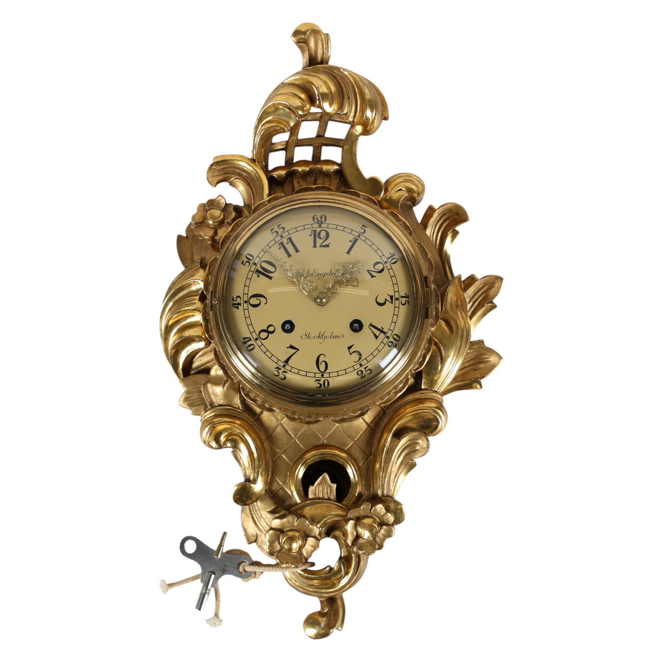 SEINÄRIIPUS, kullattu, rokokootyyli.