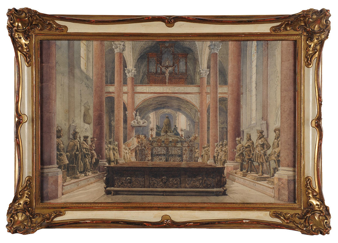 LUDWIG MARTIN WILBERG. Skiva av domstolskyrkan i Innsbruck.