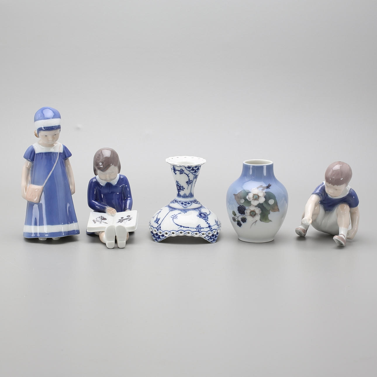 PORSLIN, 5 delar, Bing & Gröndahl, Royal Copenhagen.