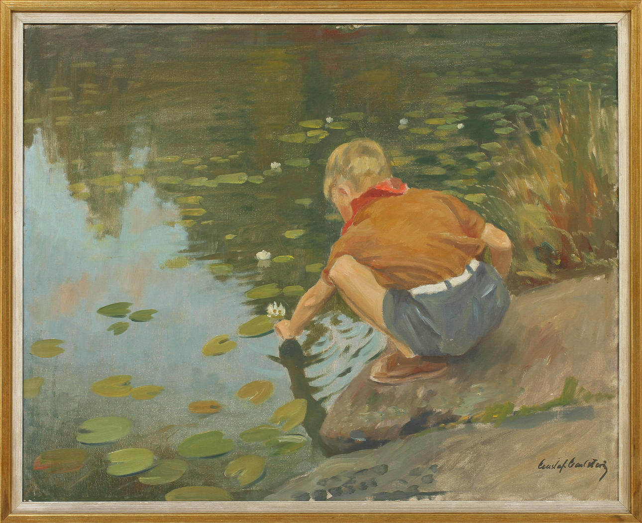 GUSTAF CARLSTRÖM. olja på duk, sign.