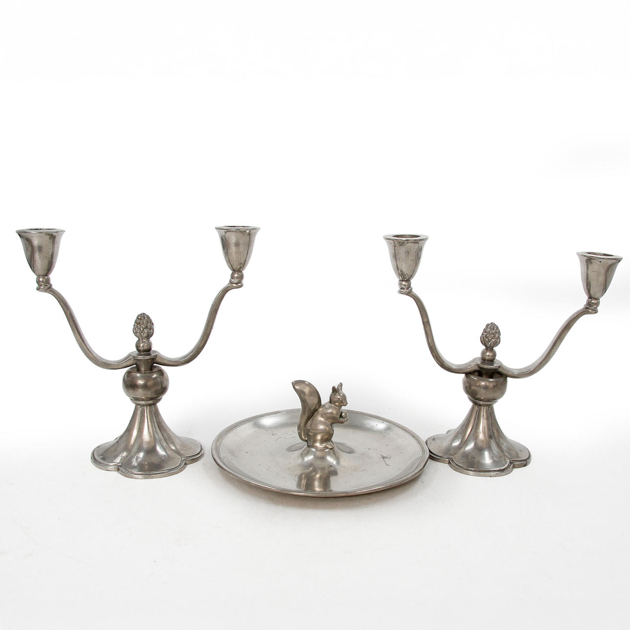 3 TIN OBJECTS, MARKED DENMARK 1928.