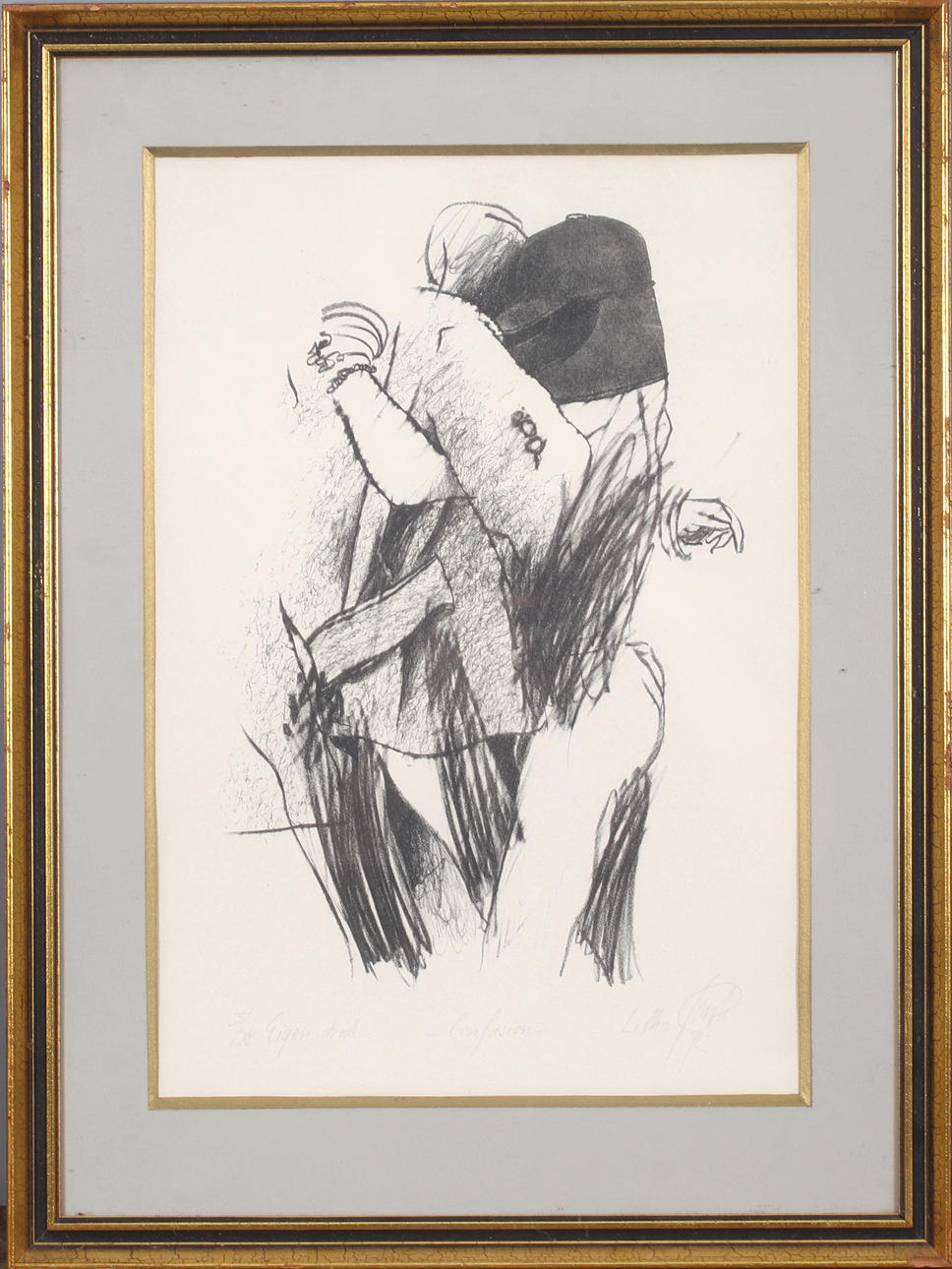 WIM JONKMAN. “Confusion”, lithograph, signed and numbered 3/28.