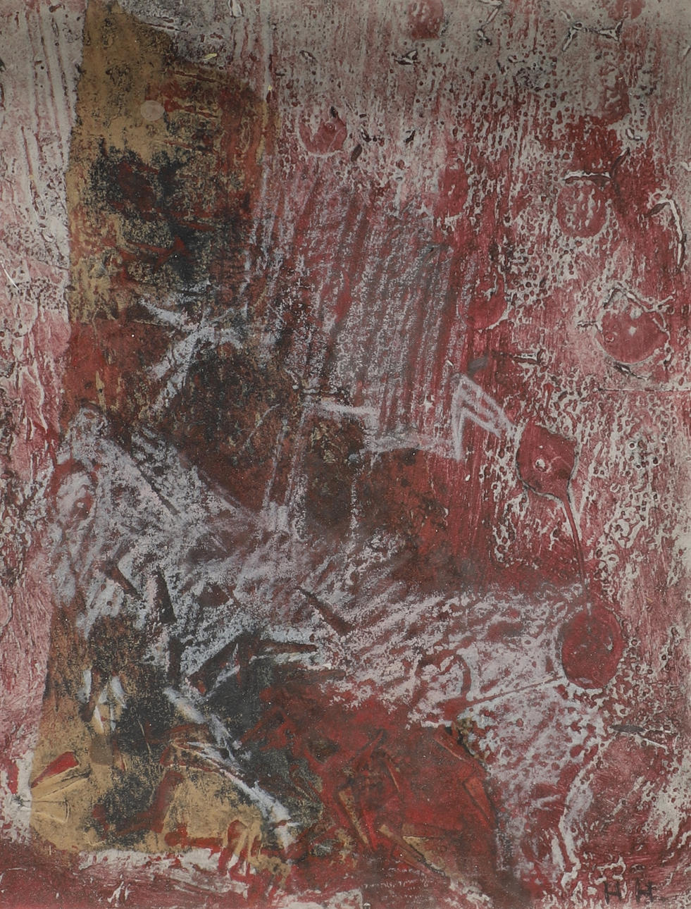 HASSE HASSELGREN. Mixed media, “Section”, signed H.H.
