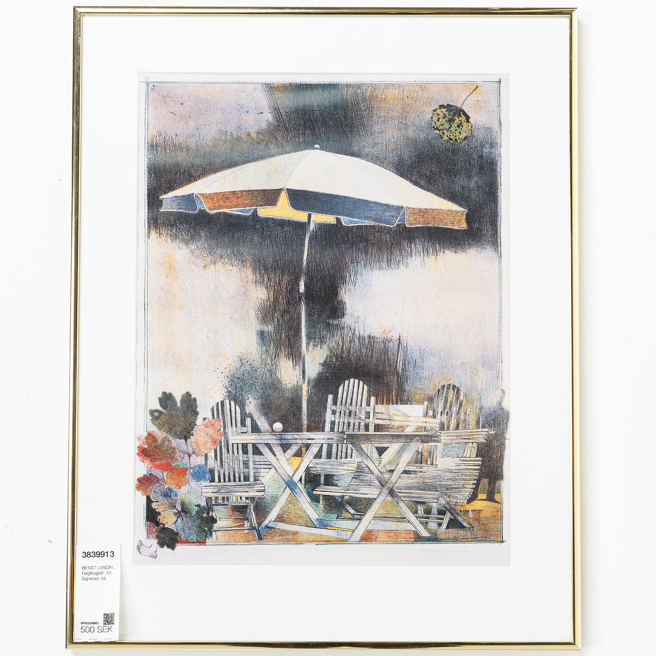 BENGT LANDIN. Lithograph in colours, EA, Signed.