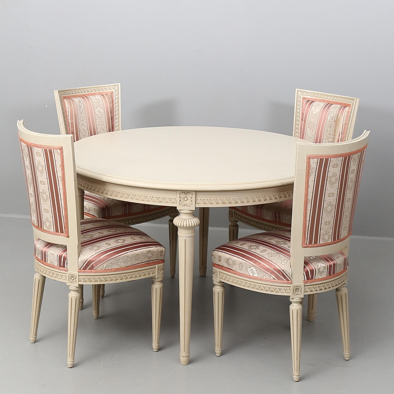 MATSALSMÖBEL, 5 delar, gustaviansk stil 1900-tal.