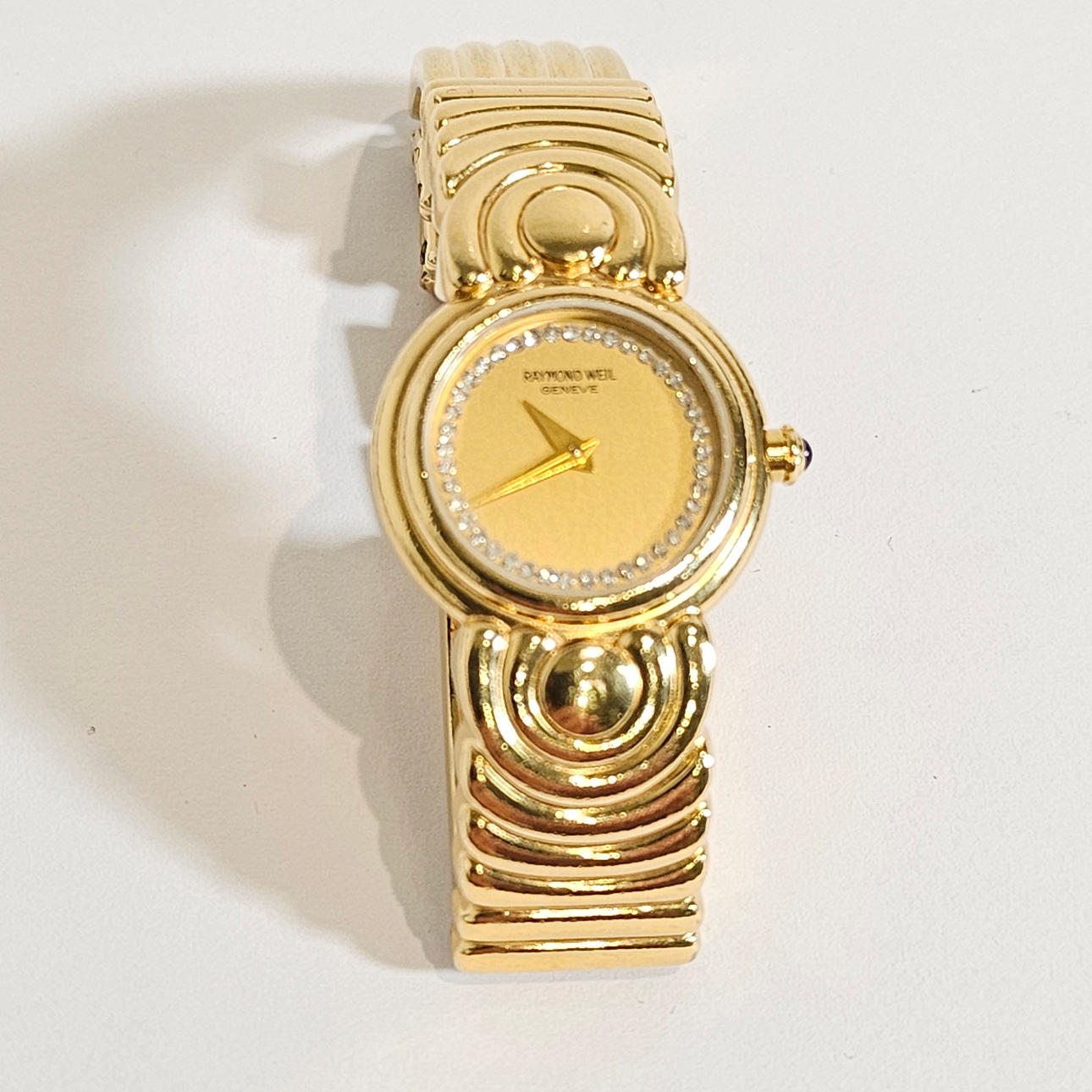 RAYMOND WEIL WOMEN'S WATCH 18K YELLOW GOLD PLATED WITH SAPPHIRES