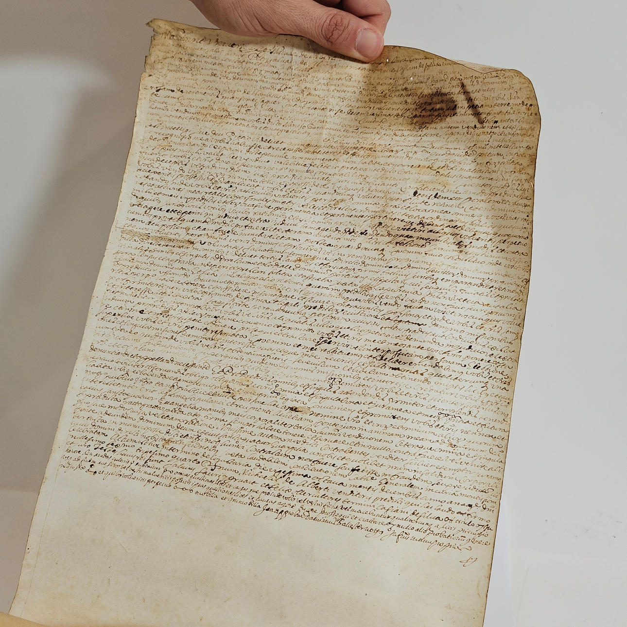ANCIENT 17TH CENTURY DOCUMENT, ON PARCHMENT, DATED 1637.