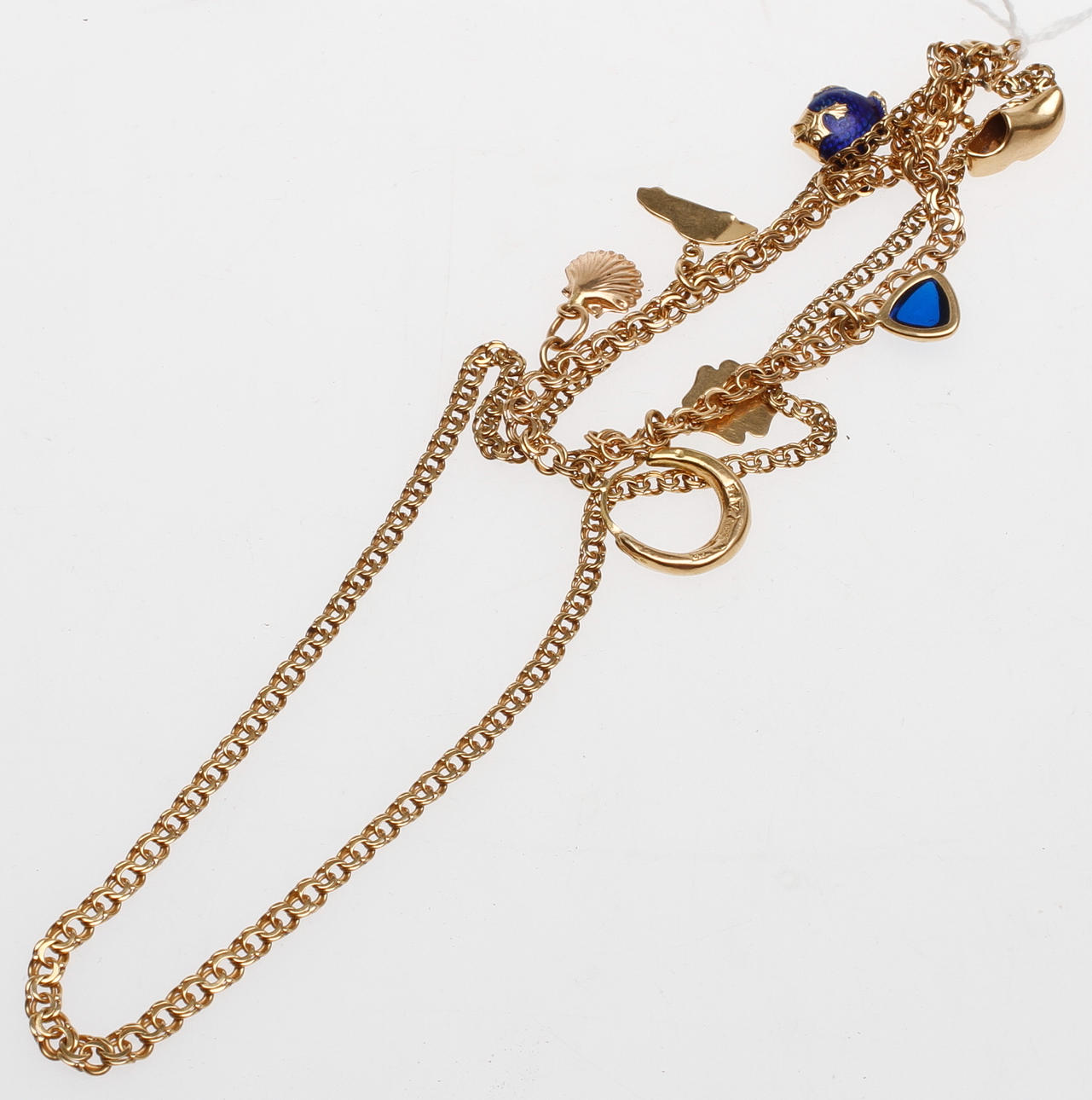 HALSBAND samt ARMBAND, 18k guld, vikt ca 23 gram.